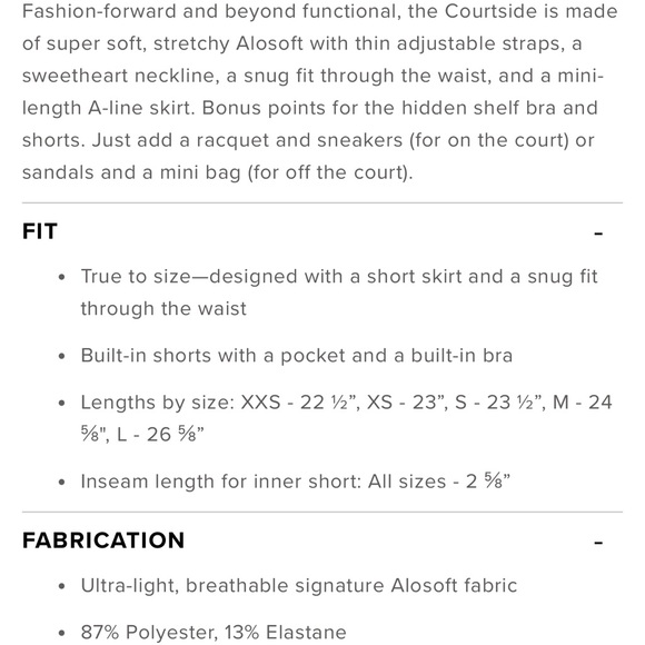 ALO Yoga Black Courtside Mini Dress - Picture 4 of 8